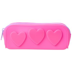 Studymate Silicone Pencil Case Heart Pink