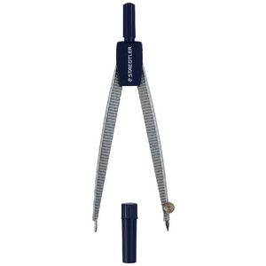 Staedtler Noris Club 550 01 Compasso Scolastico Con Ruota Centrale, Adattatore Universale E Portamine Di Ricambio + 2 Matite BK2D 2H - Set Completo Per Disegno Tecnico - 2