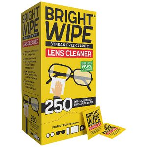 Brightwipe Lens Cleaner Wipes 250 Pack