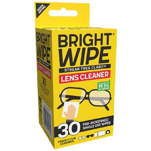 Brightwipe Lens Cleaner Wipes 30 Pack