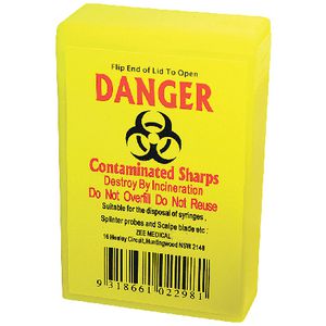 Brady Sharps Container 100mL Yellow