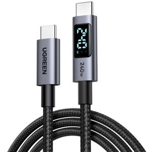 UGREEN 240W USB-C-USB-C PD Fast Charging Cable w/ Display 1m
