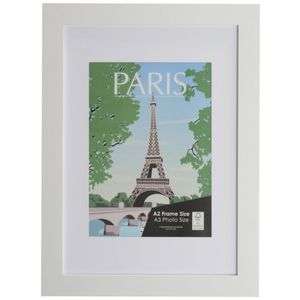 Cosmopolitan A2 with A3 Opening Poster Frame White