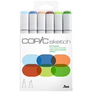 Copic Sketch Marker Set Earth 6 Pack