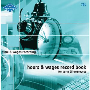 Zions Hours and Wages Record Book 25 Employees