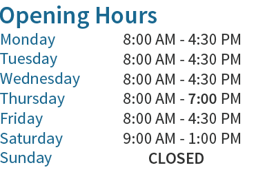Opening Hours