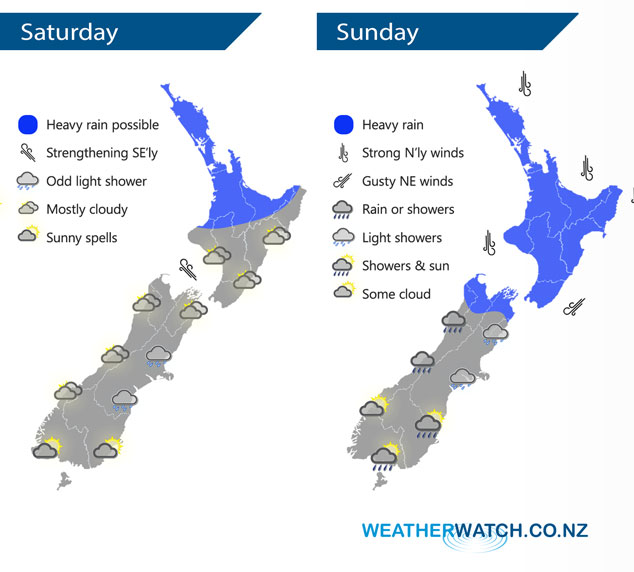 InfoGraphic The Big Picture for Saturday / Sunday WeatherWatch New