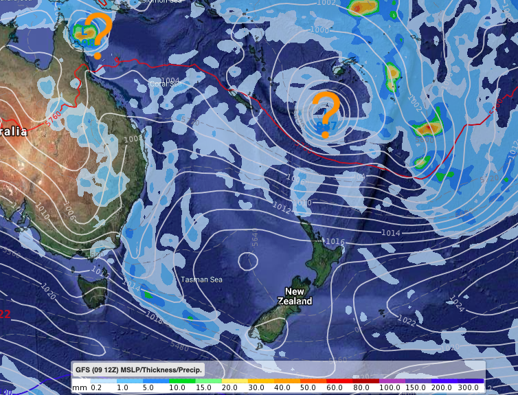 Increased tropical cyclone potential north of NZ next 14 days (+3 Maps