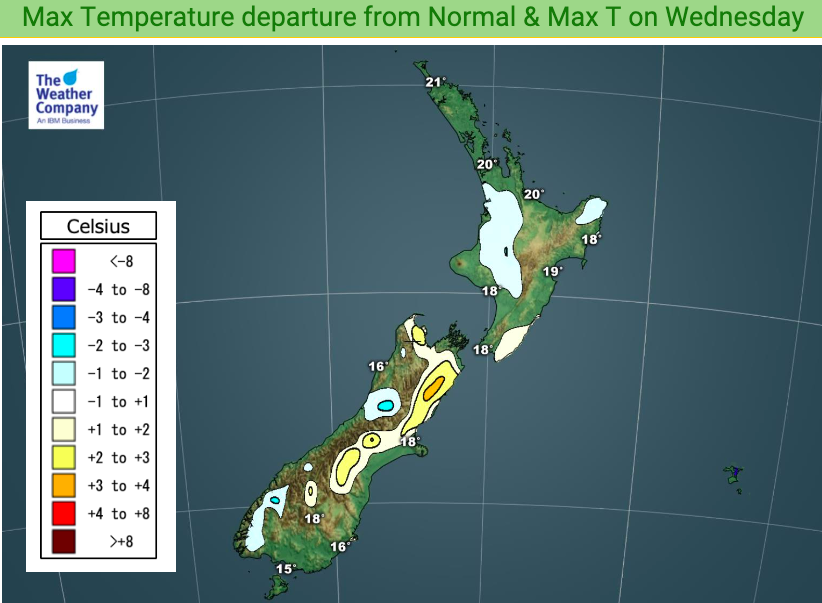 Tuesday’s temperature tumble (+2 Maps) WeatherWatch New Zealand's Weather News Authority Tuesday’s temperature tumble (+2 Maps) WeatherWatch New Zealand's Weather News Authority