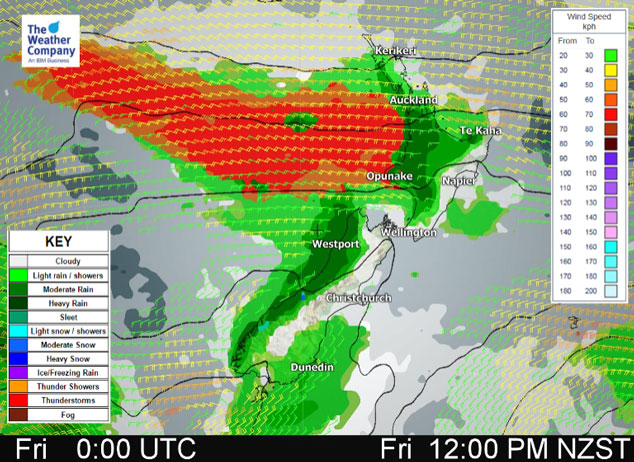 Friday's national forecast | WeatherWatch - New Zealand's Weather News