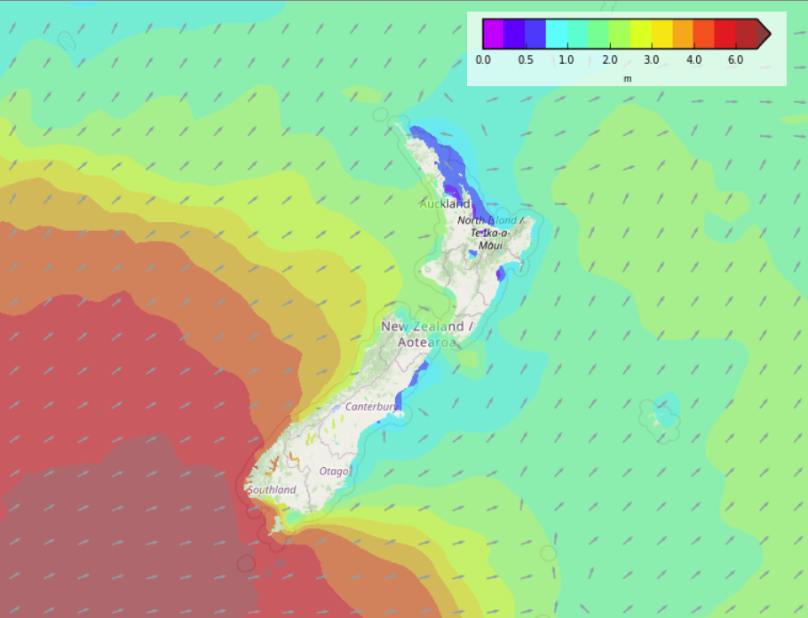Swell Map Cook Strait Friday's National Forecast – Cold Front South Island (+8 Maps) |  Weatherwatch - New Zealand's Weather News Authority