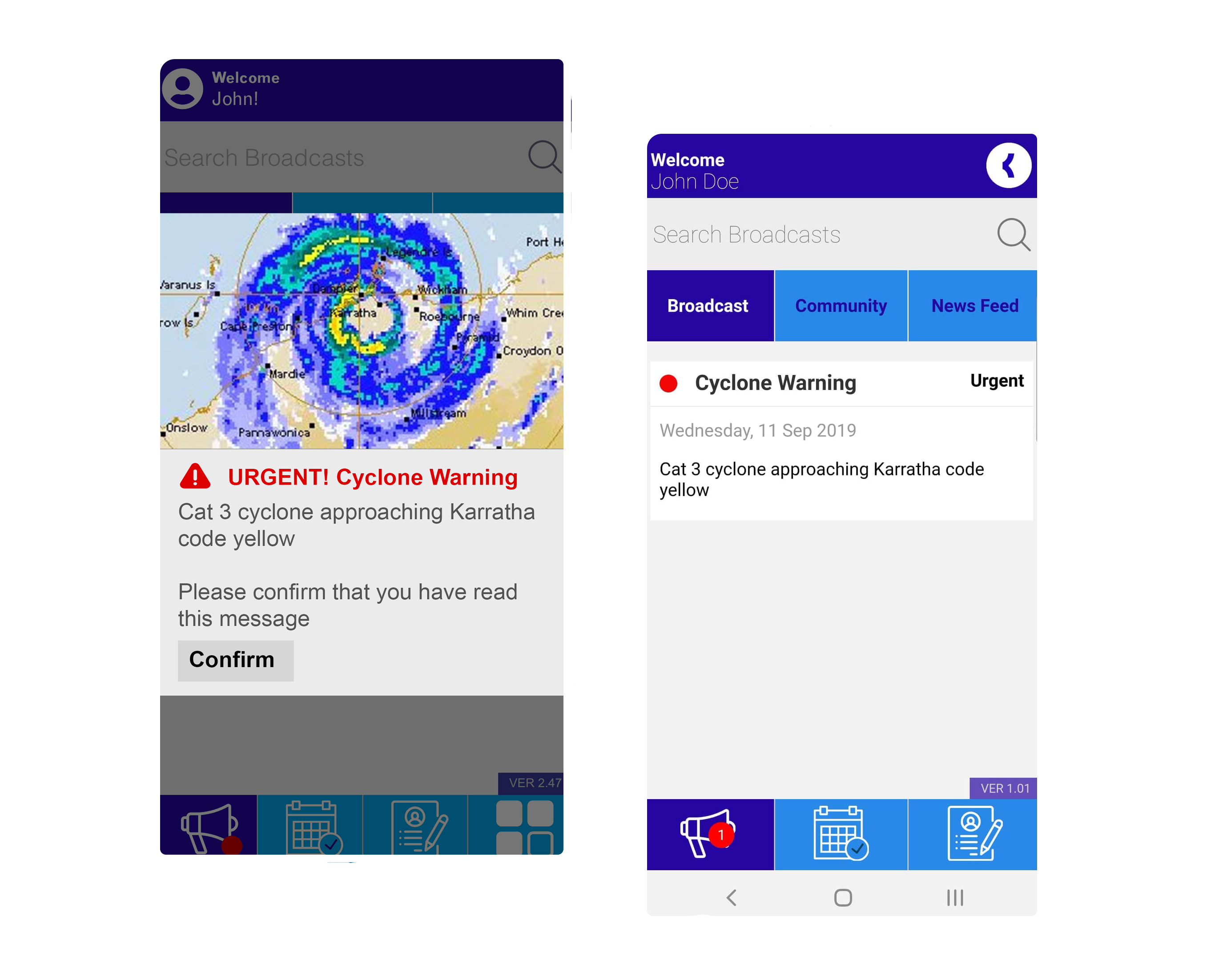 broadcast text message service