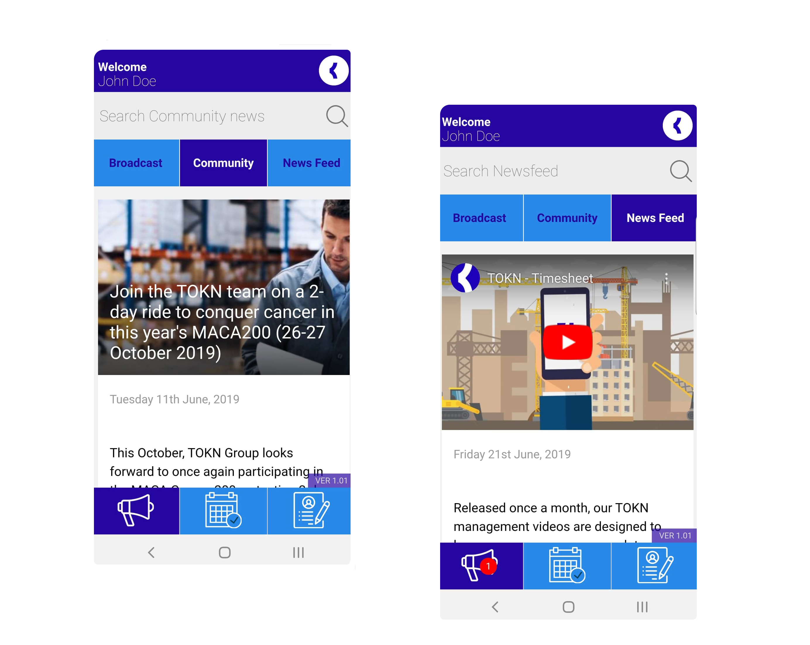 Message Broadcasting App