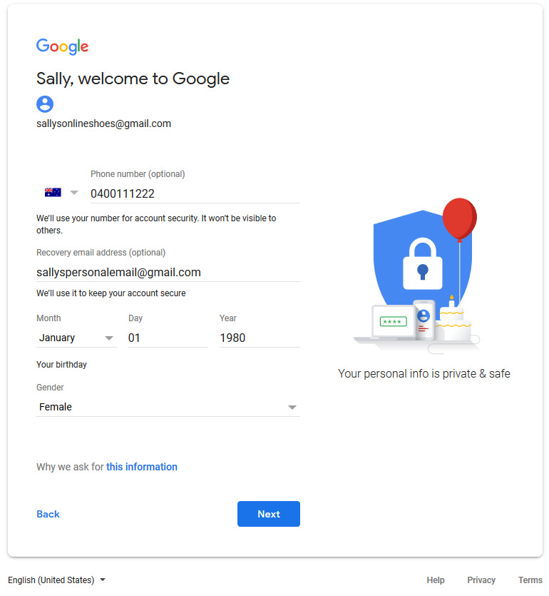 Image - Security setup for Google Account