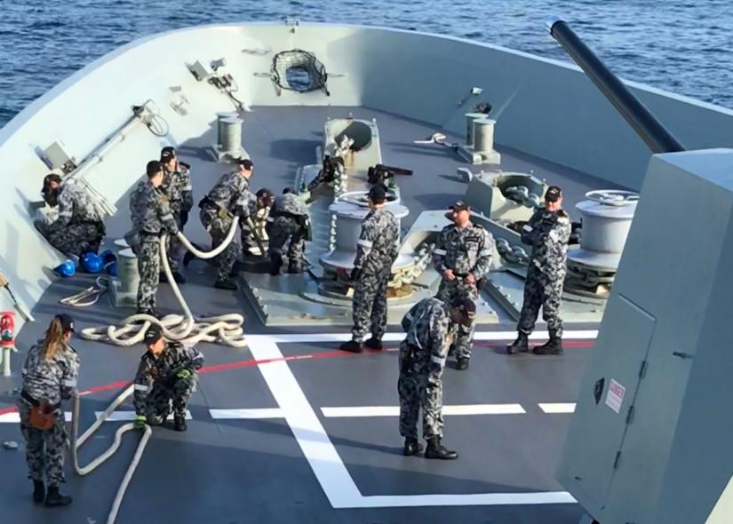 on board the ship