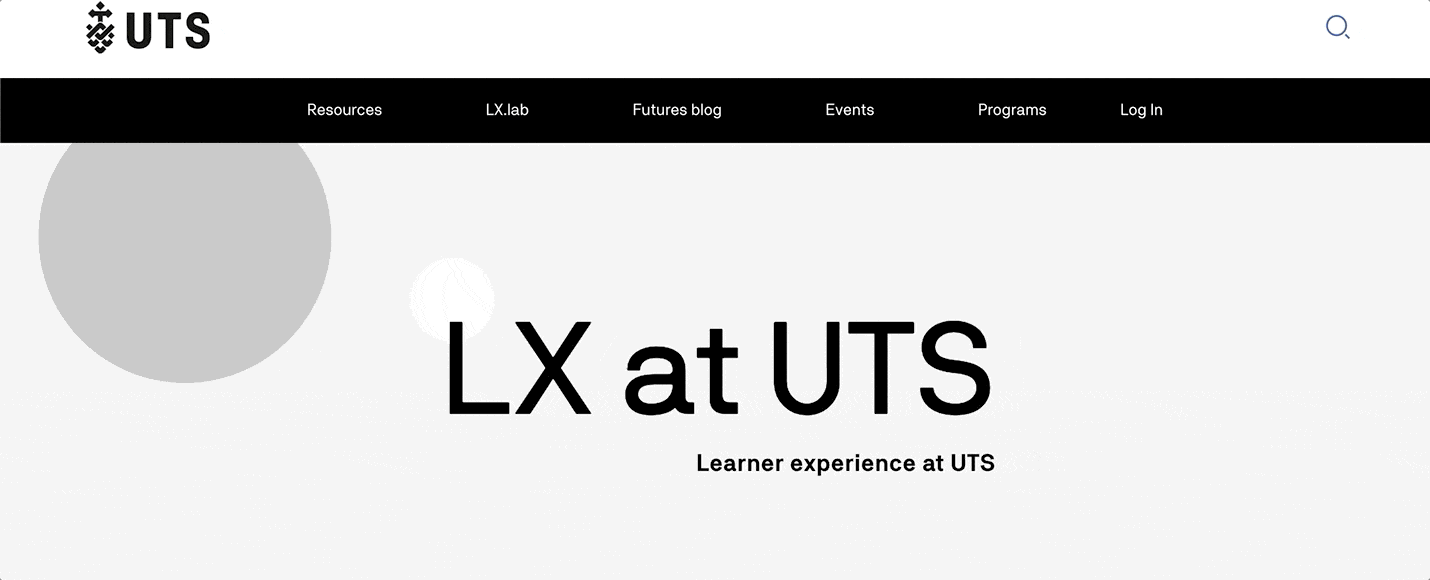 This is an animated image of the LX site home page. It shows how to find the log in button - by scrolling to the bottom of the page and locating it in the footer.