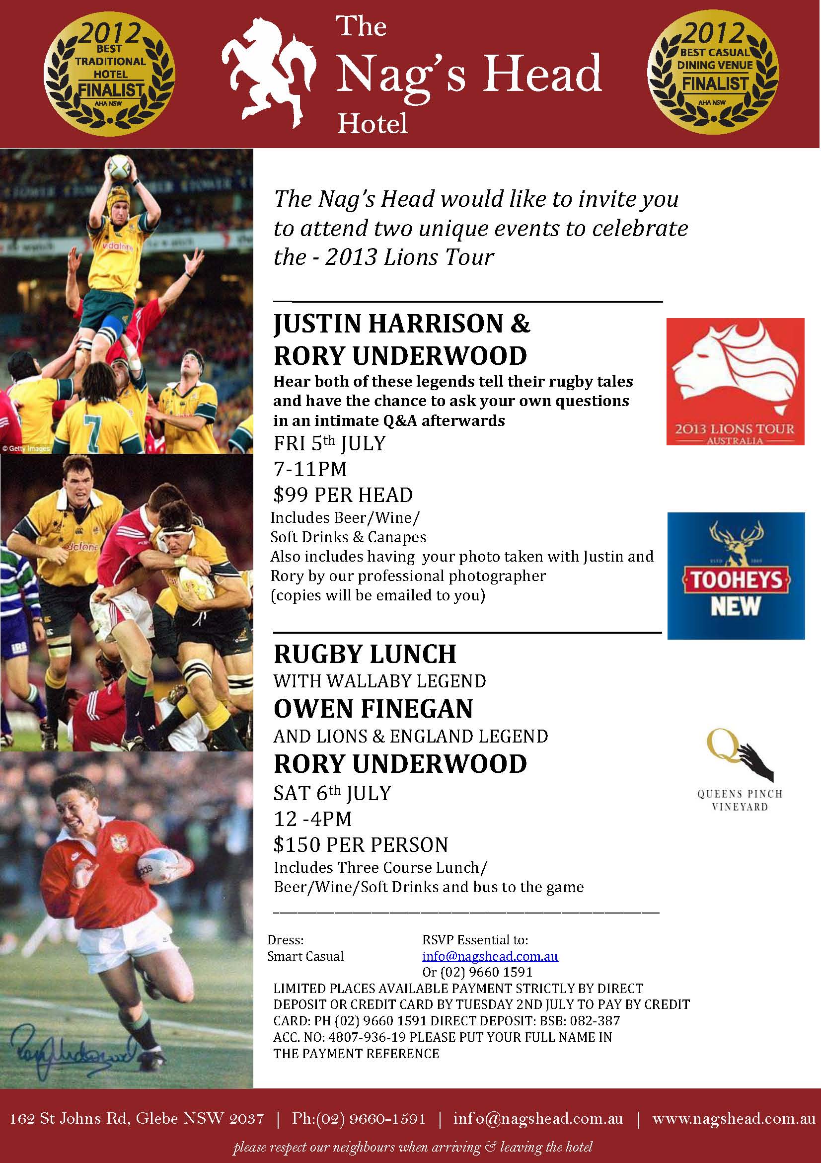 2013 lions tour beer dinner Lions-Tour-Invite-July-2013