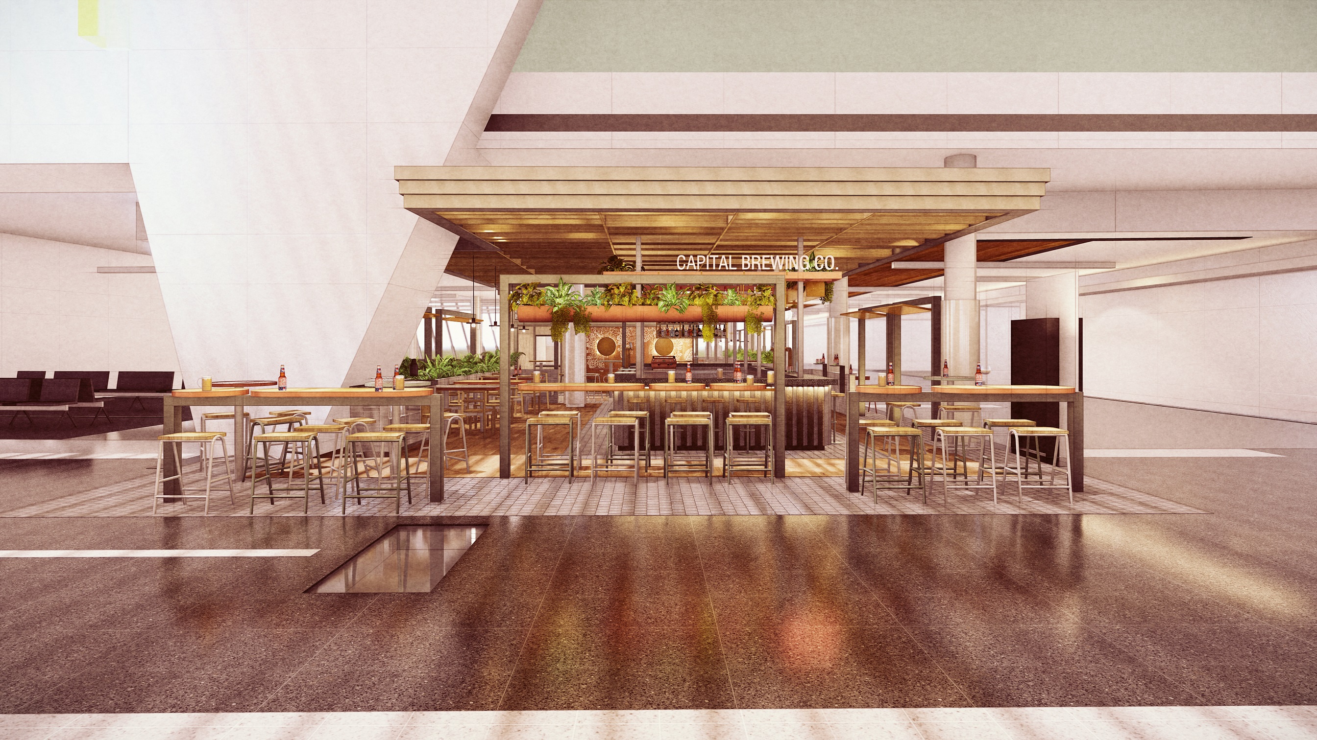 Capital Brewing to open Canberra Airport bar Capital Brewing Co Airport Bar Preliminary Design Concept