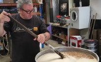 Resilience – Homebrew clubs support for Campfire Relief Fund Bayside-Member-Phil-Britain-stirring-the-Resilience-IPA-mash