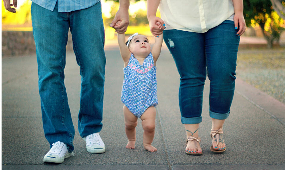 baby holding hands