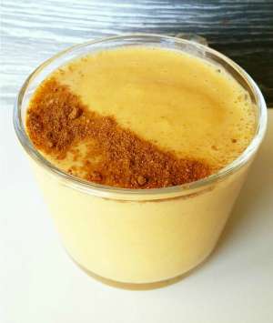 pumpkin smoothie close