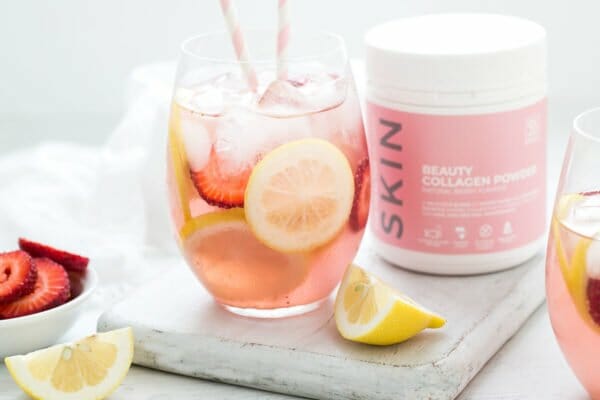 Lemon and Strawberry Collagen Sparkler Lemon and Strawberry Collagen Sparkler
