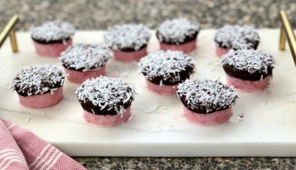 Choc-Strawberry-Coconut-Frozen-Yoghurt-Bites Choc-Strawberry-Coconut-Frozen-Yoghurt-Bites