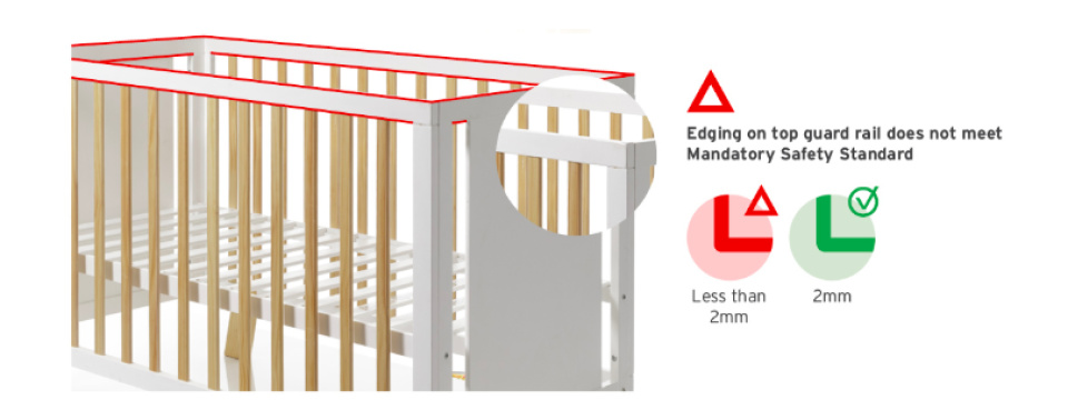 PRODUCT RECALL: Adairs cots recalled following fears a child could fall out and cause injury