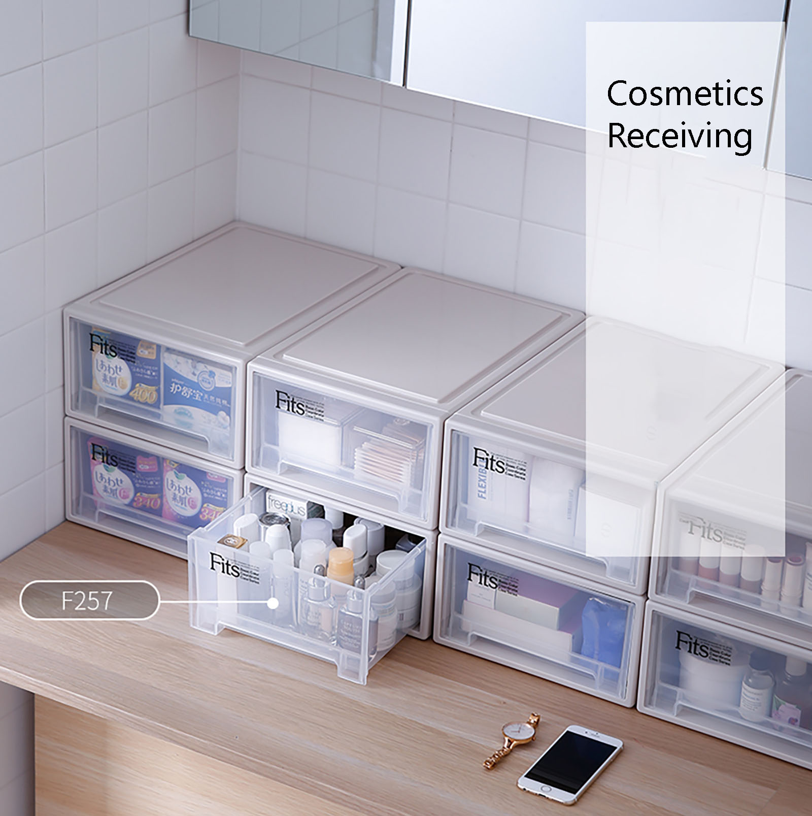 Japanese Style Storage Box Receiving Drawer Container Plastic Large Ca