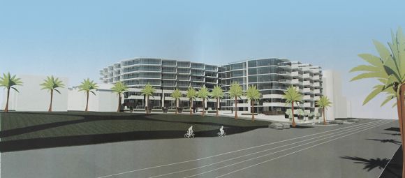 View from The Esplanade. © Metier3 A new beginning for St Kilda's Novotel?