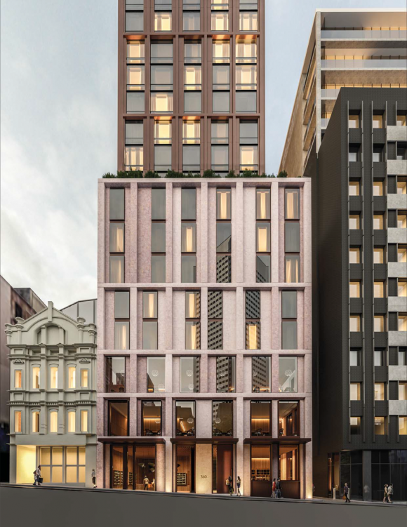 360 Little Bourke Street's podium. Image: Bates Smart Another city hotel on the way? City of Melbourne set to provide support for Little Bourke Street tower