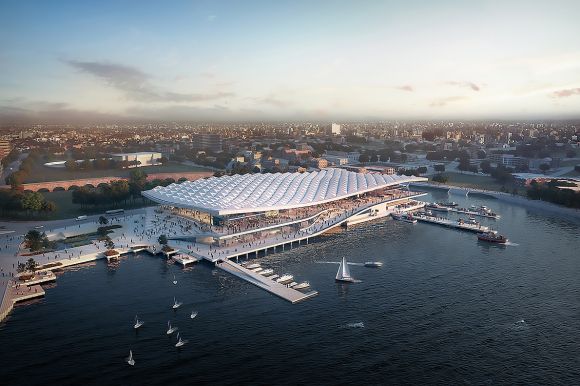 The new Sydney Fish Market has been designed to provide a focal point on the harbour's edge. Image: 3XN Sydney Fish Market design to provide a new focal point on the harbour