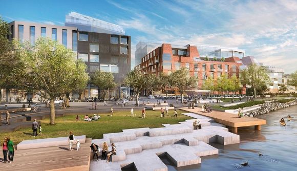 The new development as seen from the Maribyrnong River. Image courtesy Perri Projects Industrial West Melbourne the latest urban renewal contender