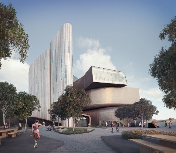 Deakin's new Law School Building designed by Woods Bagot. Image: Supplied Watpac wins first contract for Deakin University