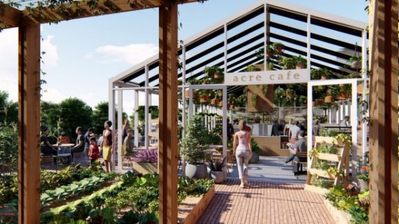 Plans for the Acre restaurant entrance. Credit: Frasers Property