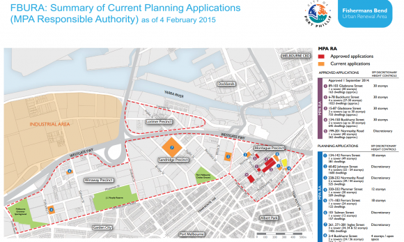 Screenshot from City of Port Phillip Fishermans Bend proposal map City of Melbourne begins Lorimer Precinct structure plan consultation