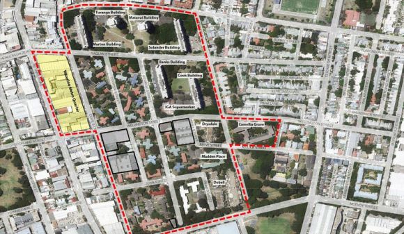 The area subject to renewal. Image: Communities Plus UTA lauds Waterloo's proposed urban renewal as a benchmark for Sydney