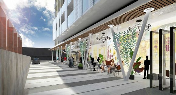 Laneway perspective. Planning image: Rothelowman K7 Developments look to push up Paisley Street
