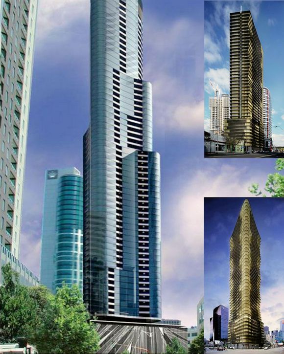 The initial Prima Tower with 308 City Road inserted. Images courtesy Rijavec and Elenberg Fraser Out of the shadows and into the light