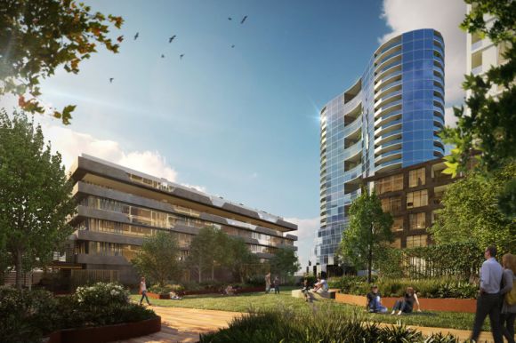 Hero perspective of the eastern portion of the site. Image courtesy JLL Leighton seeks to offload their Moonee Ponds super site