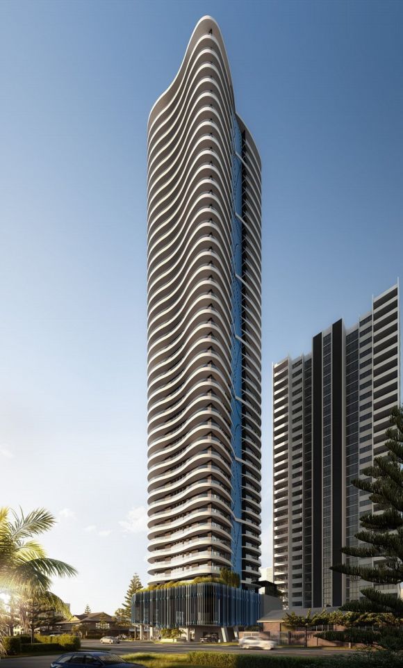 Street level perspective. Image: BDA Architecture Bassar Group to test Broadbeach's luxury apartment market depth