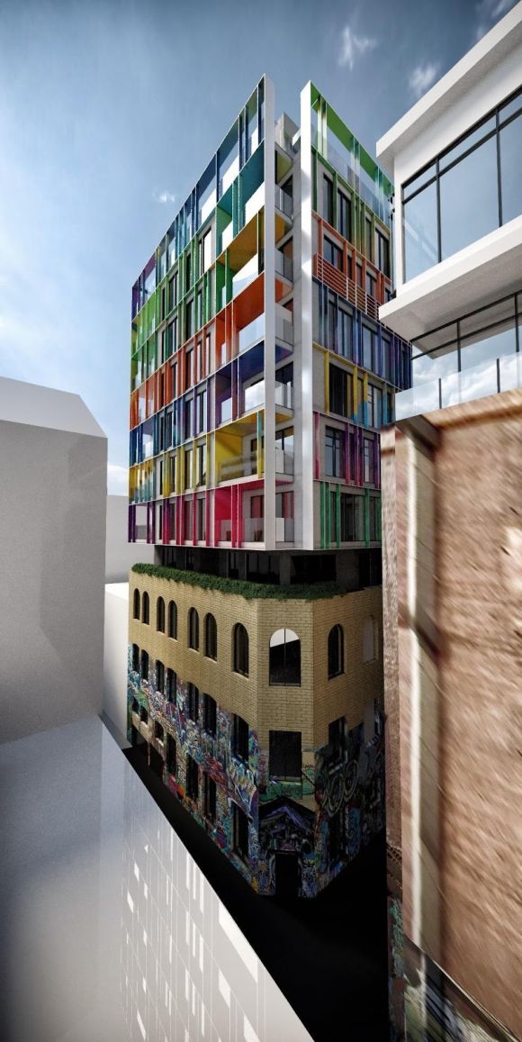 Hosier Lane - Renders by Bruce Henderson Architects Facadism: Pandemic of urban life or hard pill to swallow?
