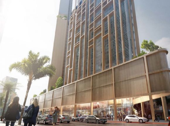 Podium and hotel articulation. Planning image: Sydney Design Studio Crows Nest earmarked for Sydney's next major skyscrapers