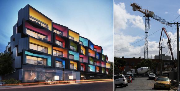 Spectrum as rendered and under construction. Render courtesy KUD Shanygi Group's Wills Place headed for a sales launch