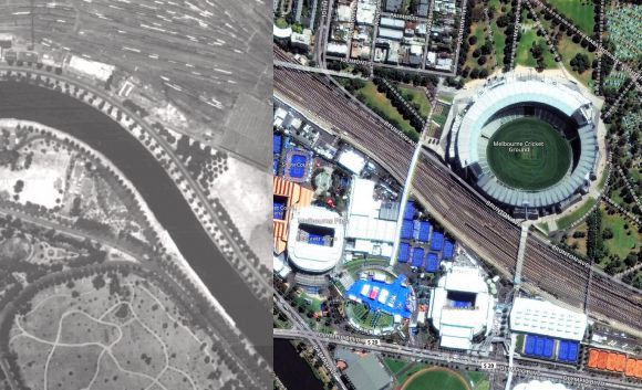 Melbourne's sports precinct then and now Melbourne: How you've changed in 70 years - but for the better?
