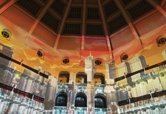 Seadragon’s Lair by Sheree Marris, Lisa Greenaway and John Power, in the State Library of Victoria Melbourne’s White Night 2017
