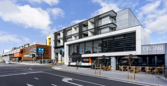 Highett Road frontage. Image courtesy CHC ClarkeHopkinsClarke wins fourth award for Highett mixed use development