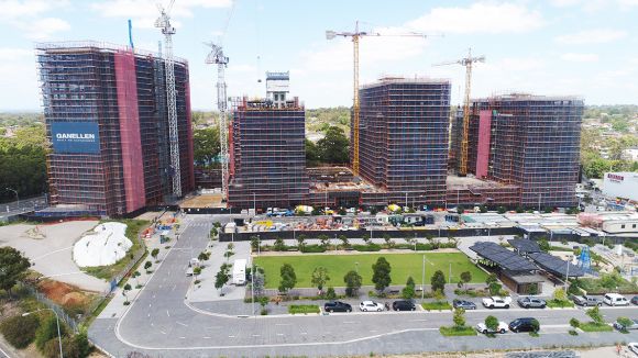 nbh at Lachlan's Line progress. Image: Supplied Ganellen tops out Stage 1 of Greenland's Macquarie Park project
