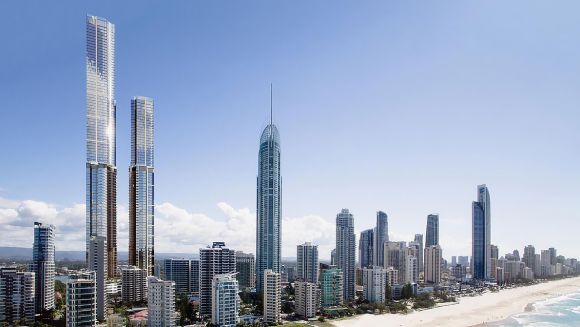 Orion Towers' South Tower would become the tallest in Australia. Image: Woods Bagot Top 10 (Future) Tallest Buildings in Australia