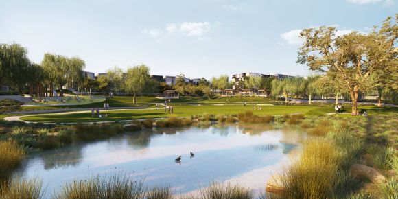 Open space areas at Burwood Brickworks - image: supplied Burwood Brickworks approved